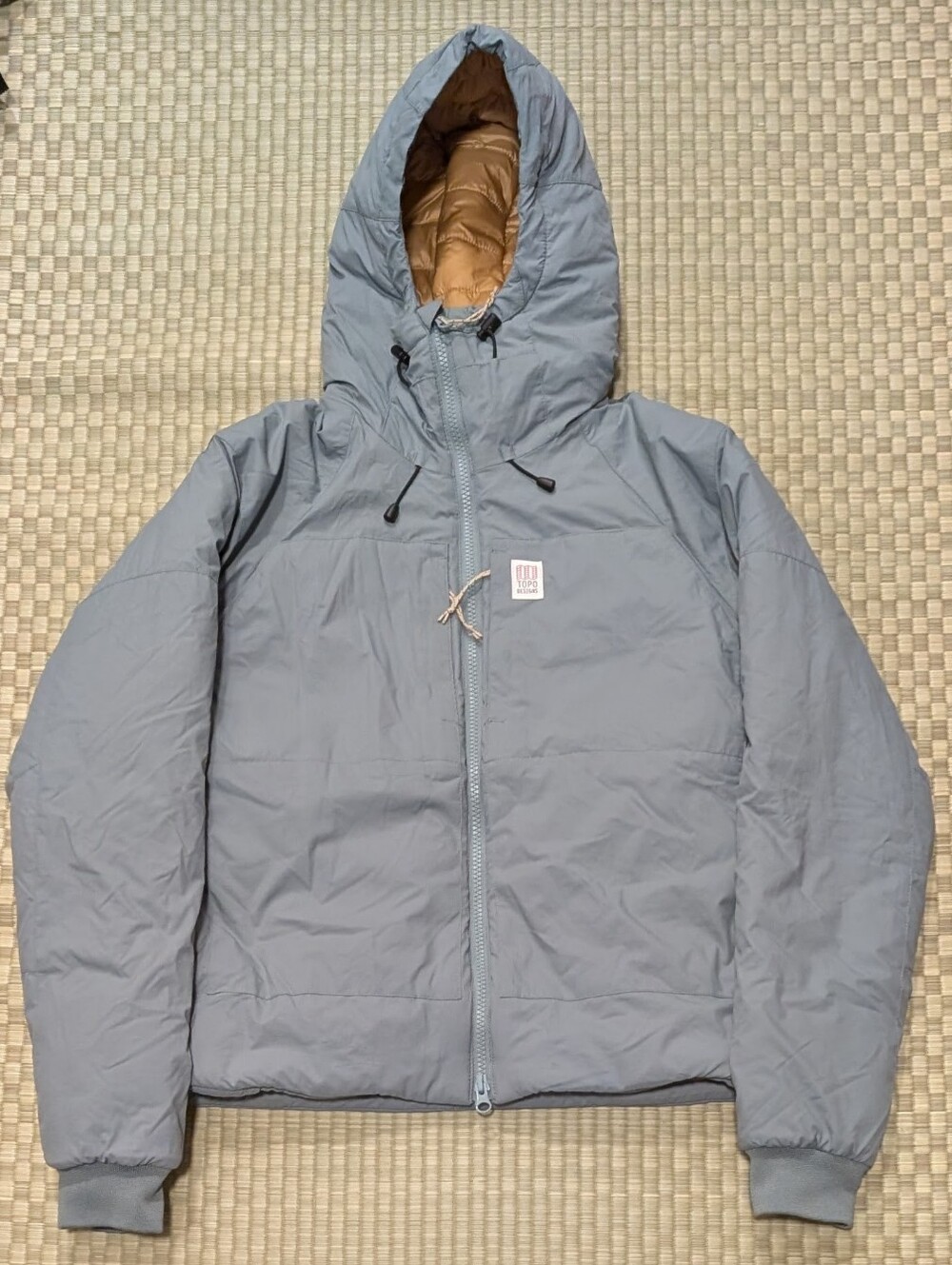 Topo Designs Mountain Puffer Hooded Jacket Light Blue Women's Size Small